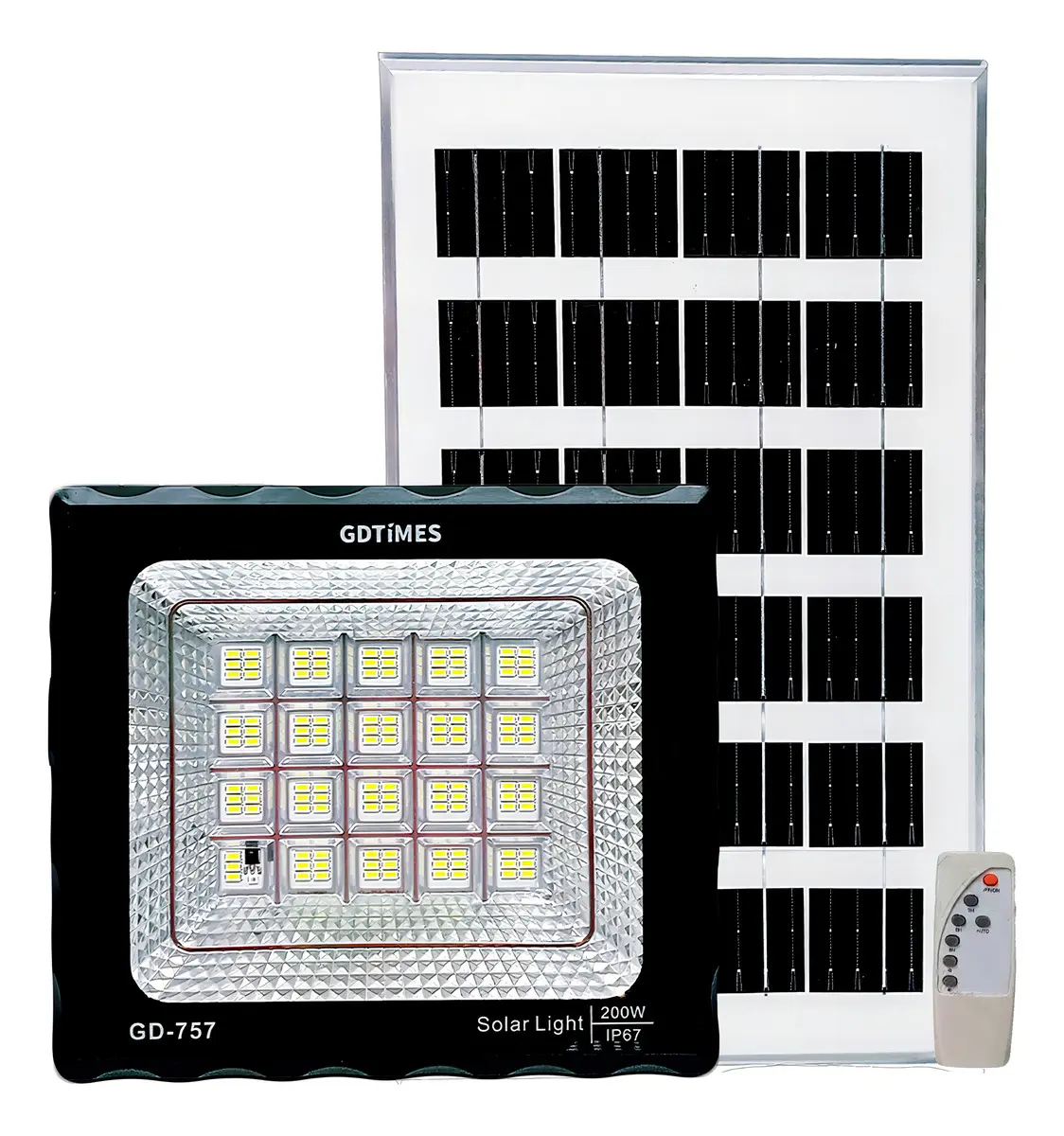 Lámpara solar LED con panel